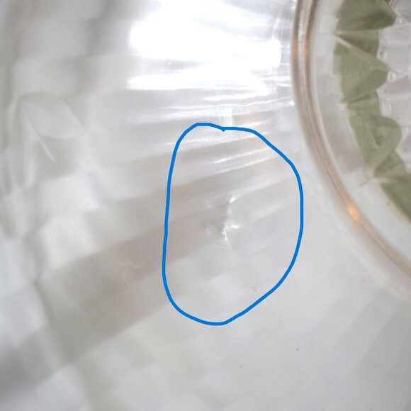 Marquis By Waterford Sheridan Crystal Bowl with Etched Flowers and Leaves - Picture 6 of 6